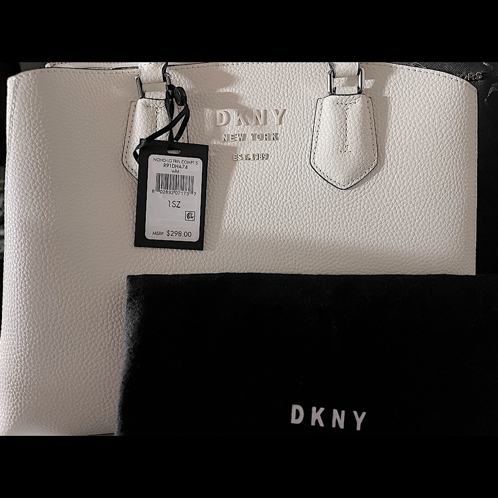 DKny must have white leather bag